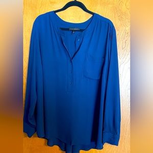 Super cute Lane Bryant navy blue blouse